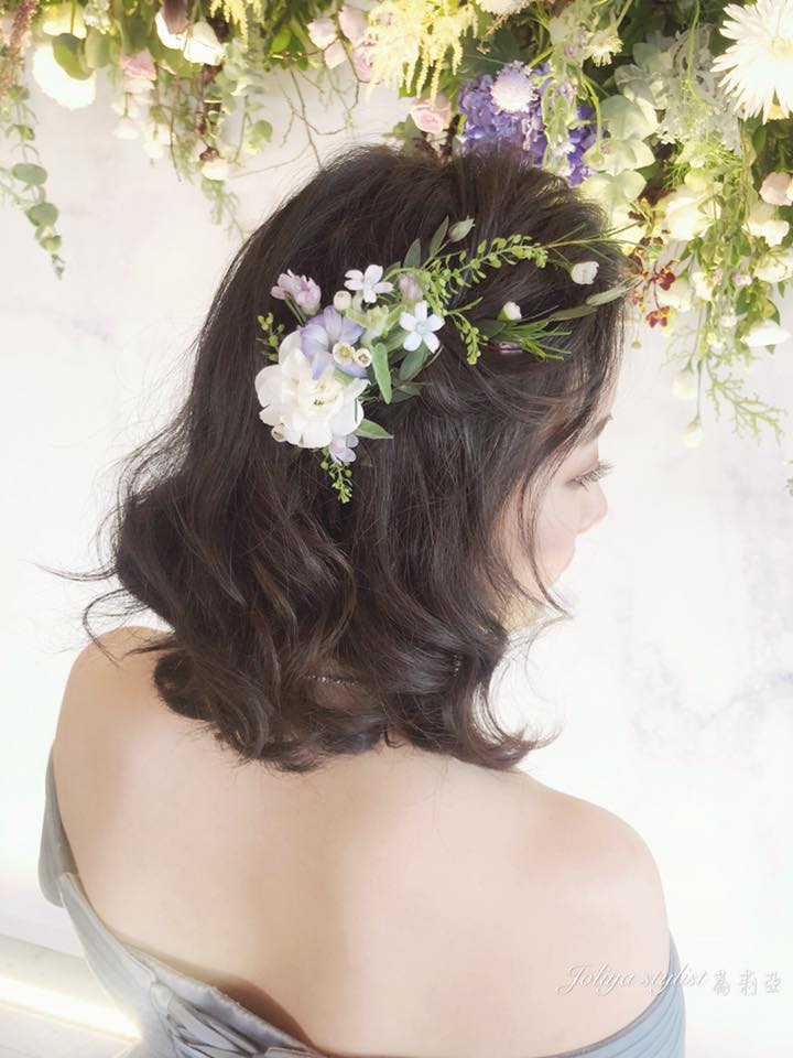 婚紗造型婚紗妝髮韓式妝髮鮮花造型