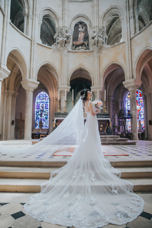 海外婚紗自助婚紗法國巴黎教堂